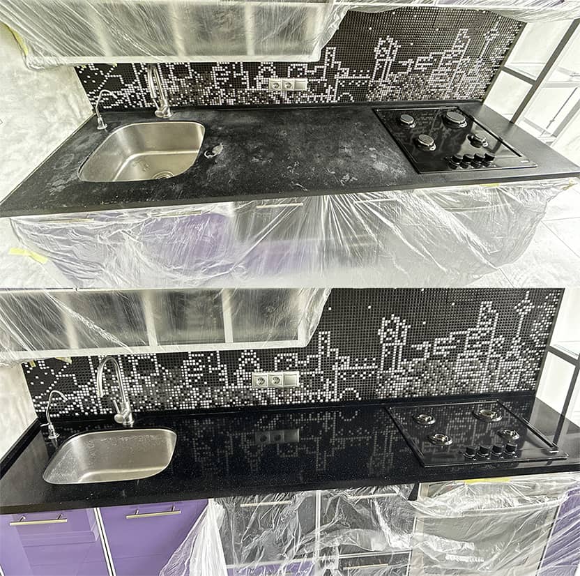 Пример столешницы после полировки